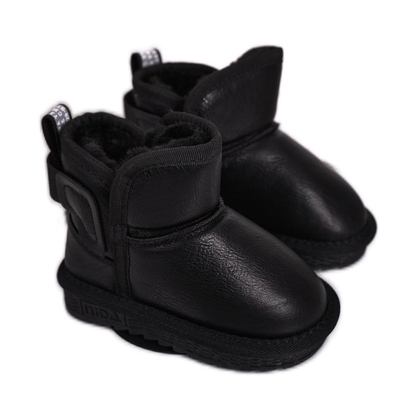 Apawwa Bottes de Neige Enfant Noir Fourrure Black Charlotte le noir