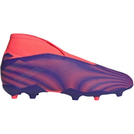 Chaussures de football Adidas Nemeziz.3 Ll Fg Jr EH0583 orange, violet, rose violet Chaussures de football Adidas Nemeziz.3 Ll Fg Jr EH0583 orange, violet, rose violet