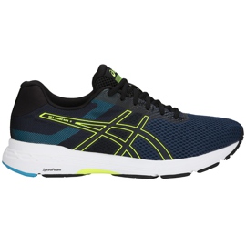 Chaussures de course pour hommes Asics Gel Phoenix 9 T822N 400 le noir bleu marin jaune
