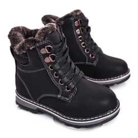 Trappeurs pour enfants isolés avec de la fourrure Black Luke noir