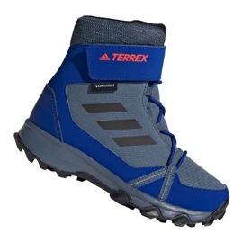 Chaussures Adidas Terrex Snow Cf Cp Cw Jr G26579 noir bleu gris