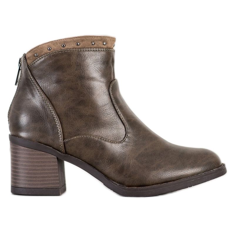 Kylie Bottes décontractées en cuir écologique brun