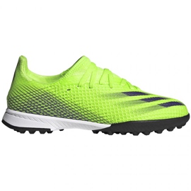 Chaussures de foot Adidas X Ghosted.3 Tf Jr EG8216 multicolore vert