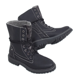 Travailleurs à lacets noirs 4667 Noir