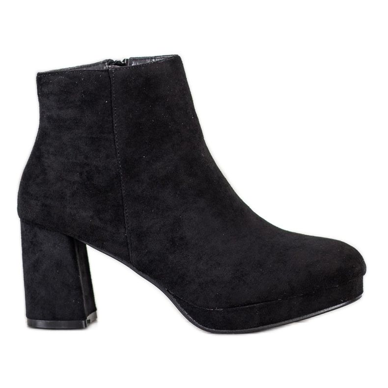 SHELOVET Bottines en daim sur un bar le noir