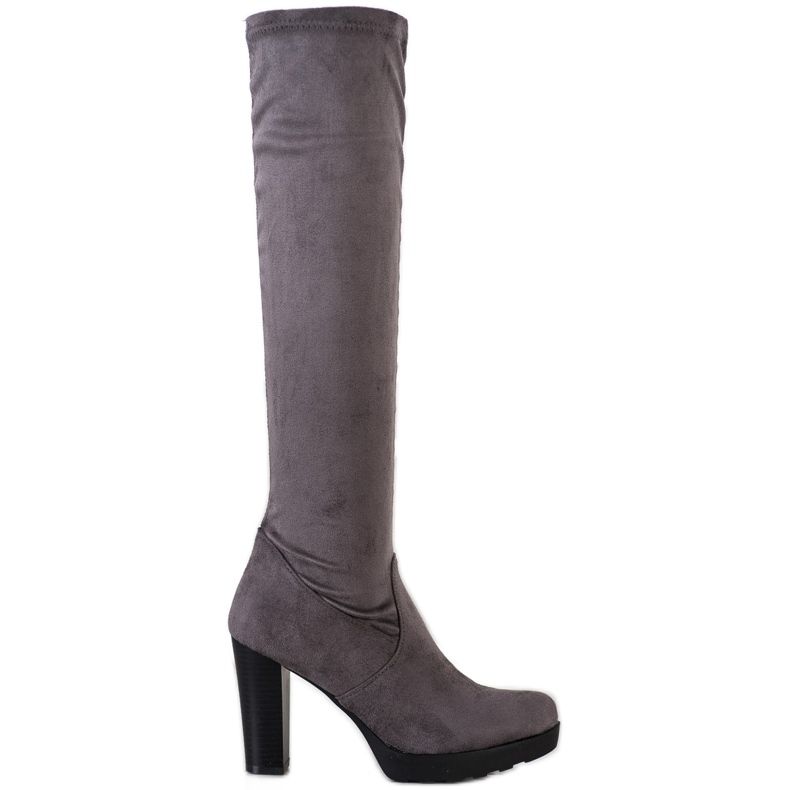 Flyfor Bottes en daim élégantes gris