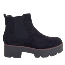 Bottines Chelsea noires à semelle haute noir 8B987 Noir