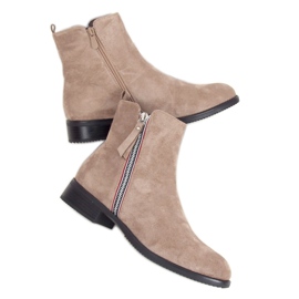 Bottines femme beiges 168-287 LT.KHAKI
