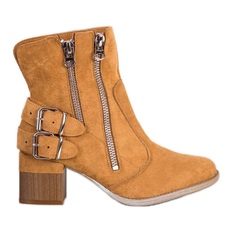 Bella Paris Bottes mode camel brun multicolore