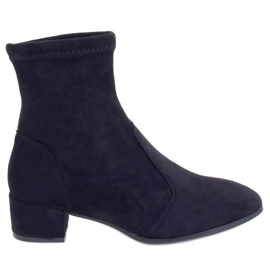 Black YK-103 Bottes noires avec une tige souple