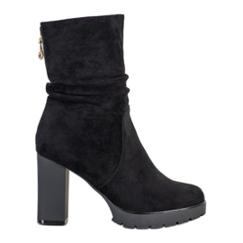 Bella Paris Bottes haute plateforme noir
