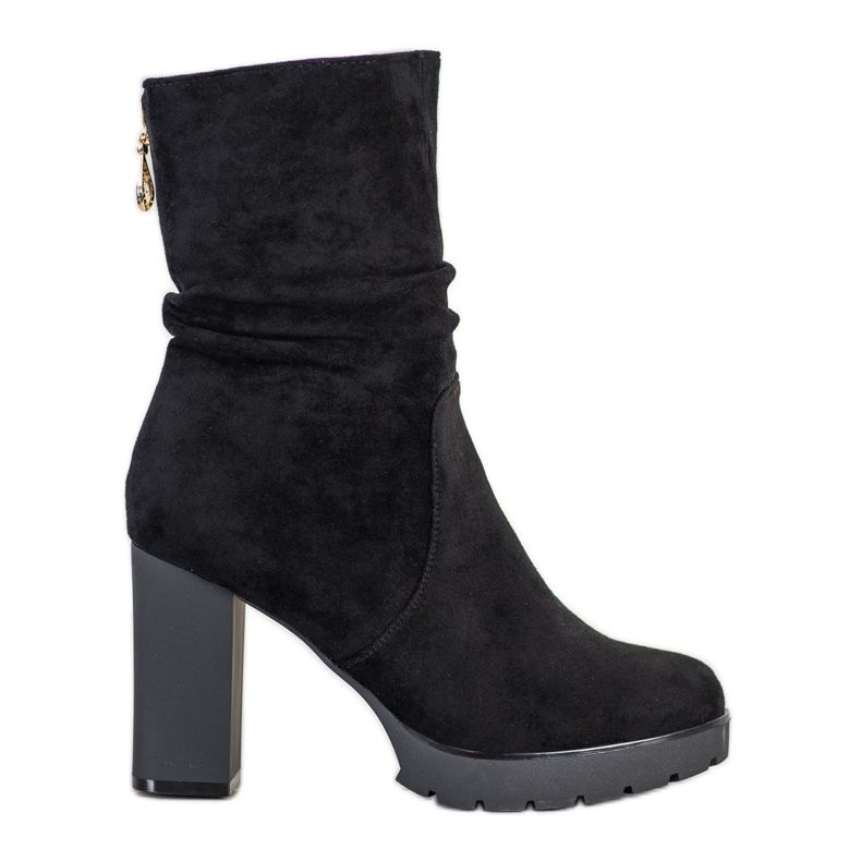 Bella Paris Bottes hautes sur la plate-forme le noir