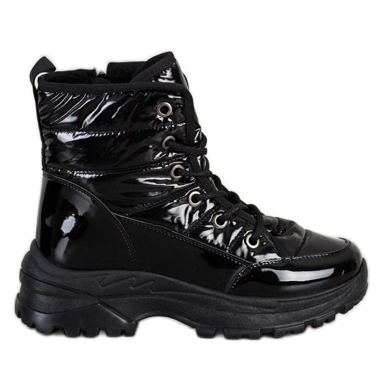 SHELOVET Bottes de neige confortables le noir