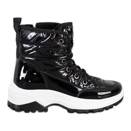 SHELOVET Bottes de neige confortables le noir