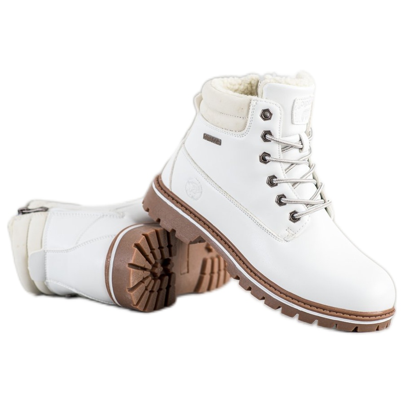 SANDIC Trappeurs blancs avec peau de mouton blanche SANDIC Trappeurs blancs avec peau de mouton blanche