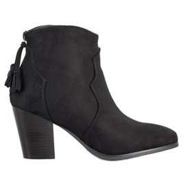 Super Mode Bottes décontractées avec une fermeture éclair le noir
