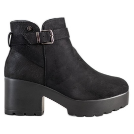 Best Shoes Bottes légères sur la plate-forme noir