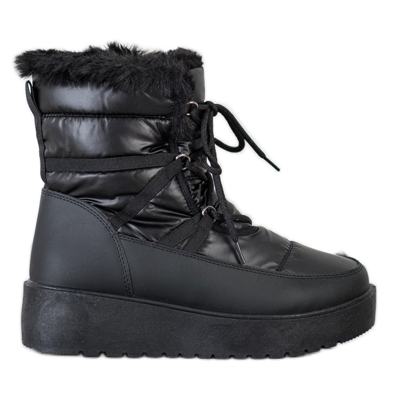 SHELOVET Bottes de neige sur la plate-forme le noir