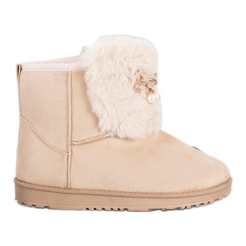 Queentina Mukluki chaud avec ornement beige