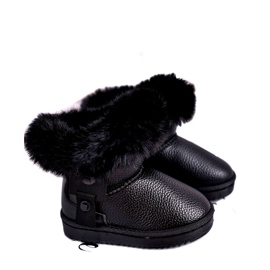 Apawwa Bottes de neige isolées pour enfants Marella noires avec fourrure