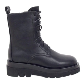 Noir RB85 Chaussures noires à semelles hautes le noir