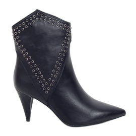 Noir RB78P Bottines noires à talons hauts