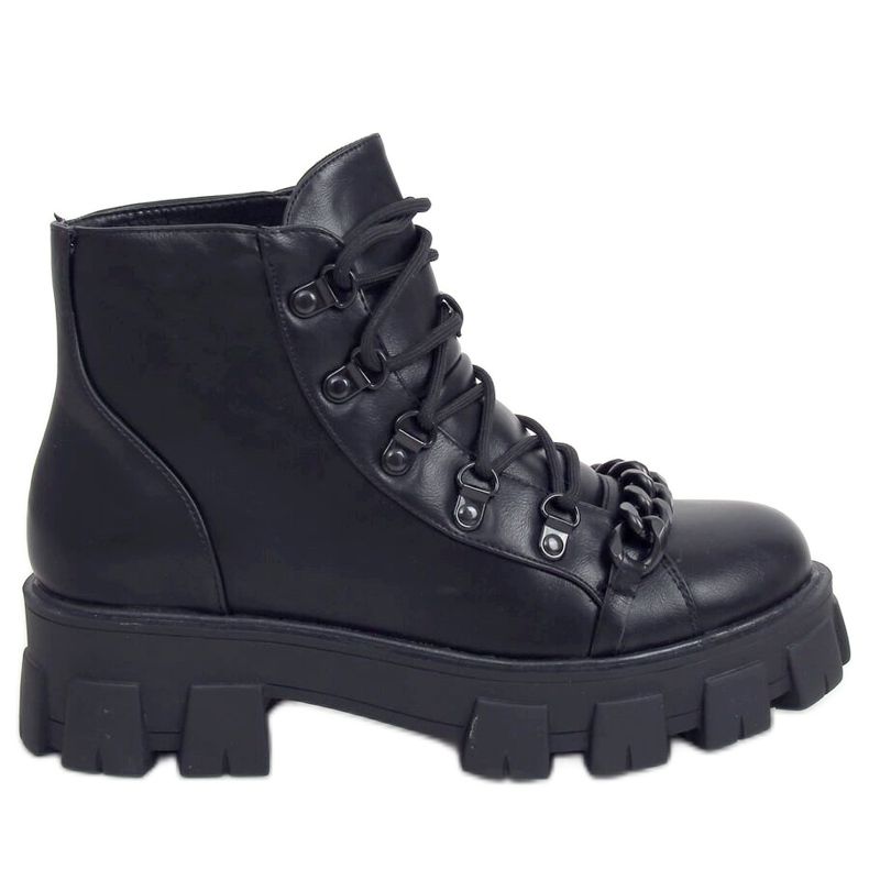 Bottines noires à semelles hautes NC1106 Noir le noir