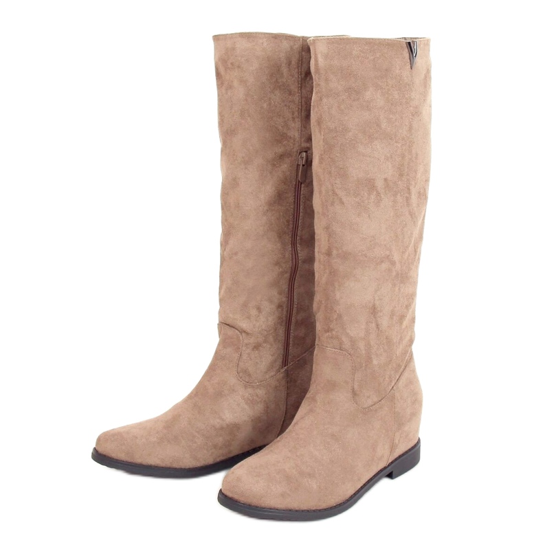 Boots sur un coin caché beige ST-11P Kaki