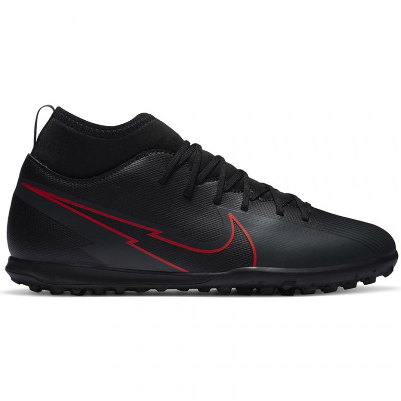 Chaussures de football Nike Mercurial Superfly 7 Club Tf Jr AT8156-060 violet, noir le noir