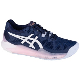 Asics Gel-Resolution 8 Argile W 1042A070-401 blanche bleu marin