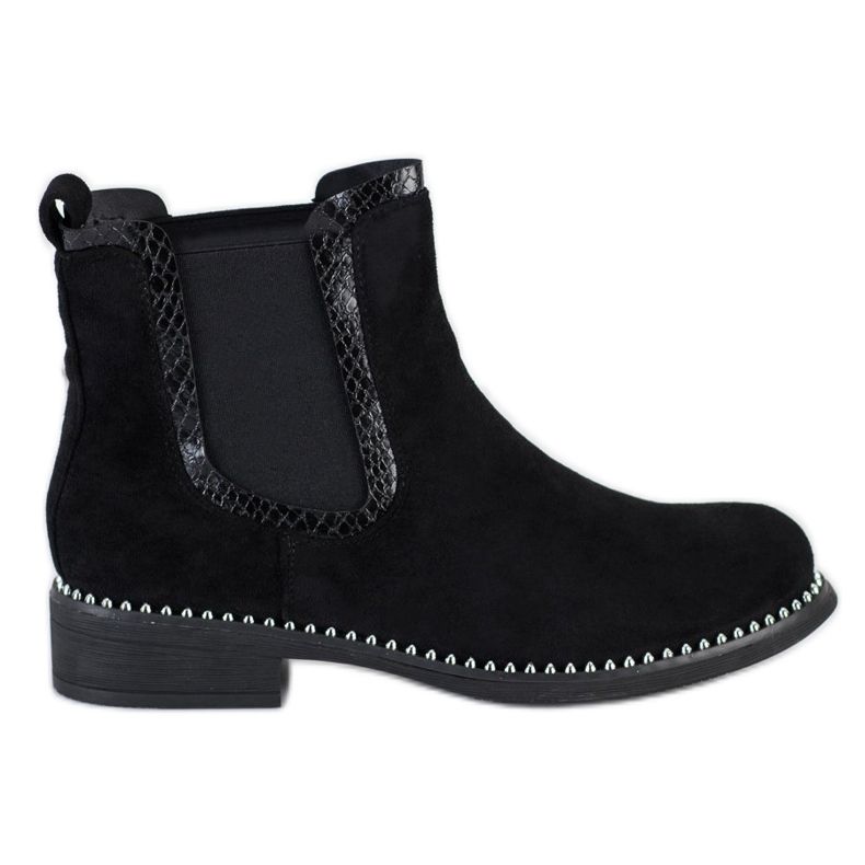 Bestelle Bottines Jodhpur en daim noir le noir