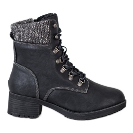 Queentina Bottes chauffées sur un bar noir gris