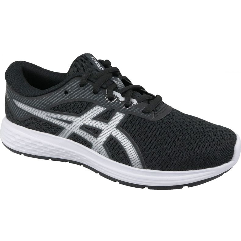 Chaussures de course Asics Patriot 11 Gs Jr 1014A070-002 le noir argent gris