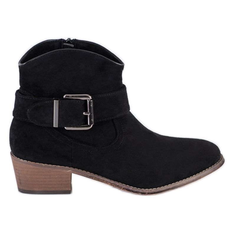 SHELOVET Bottes élégantes avec boucle le noir