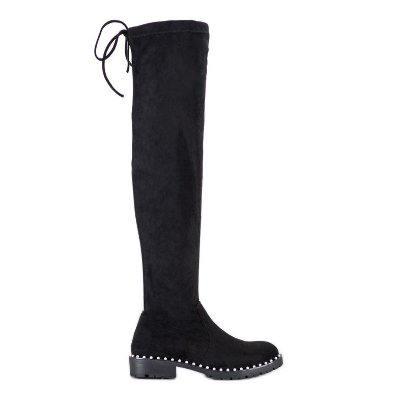 SHELOVET Cuissardes avec perles le noir