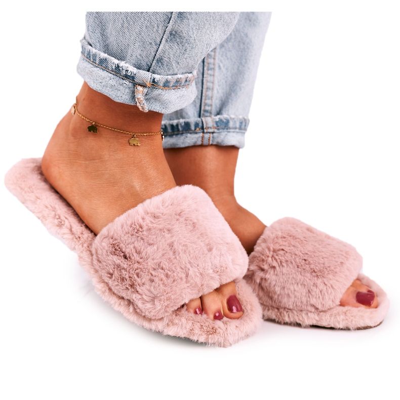 FJ1 Chaussons Femme Fourrure Poudre Jours Froids beige FJ1 Chaussons Femme Fourrure Poudre Jours Froids beige