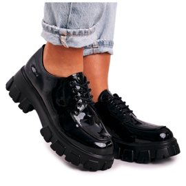 S.Barski Chaussures Richelieu Femme On The Massive Platform S. Barski HX23 Laqué Noir le noir