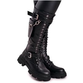 PS1 Bottes Chaudes Femme Avec Rein Détachable Noir Brooklyn