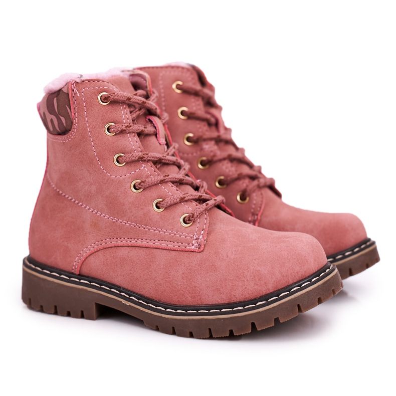 Apawwa Bottes Enfant Trappeurs Chauffées Avec Fourrure Rose London Apawwa Bottes Enfant Trappeurs Chauffées Avec Fourrure Rose London