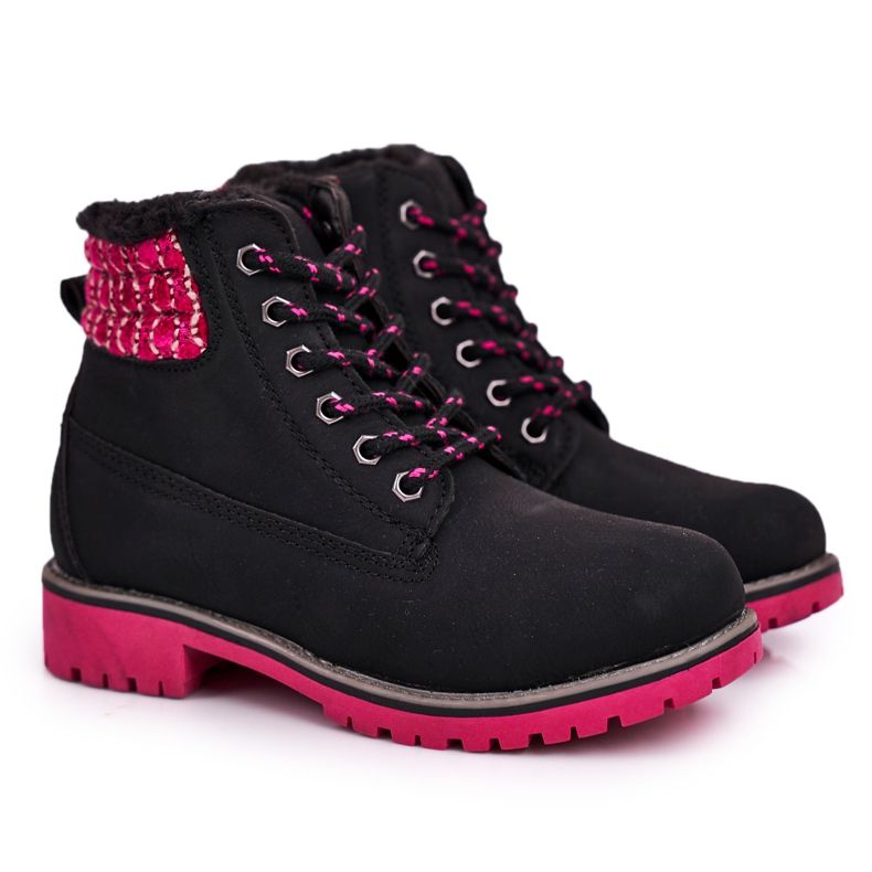 Apawwa Bottes pour enfants Trappers Isolées avec Fourrure Forêt Noire le noir rose Apawwa Bottes pour enfants Trappers Isolées avec Fourrure Forêt Noire le noir rose