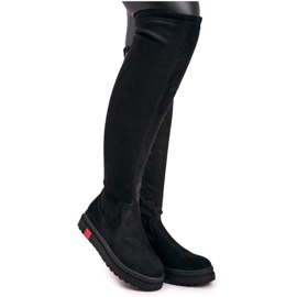 Bottes Hautes Femme Daim Noir Gracelyn le noir