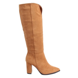Bottes classiques avec découpe camel RB89P Camel brun