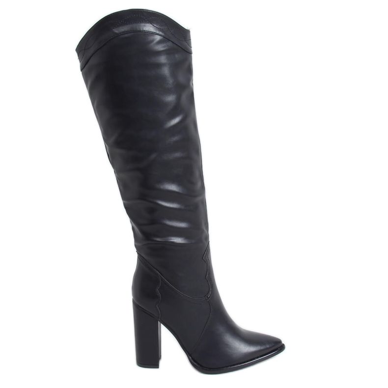 Bottes avec un accent cowboy noir RB81P Noir le noir