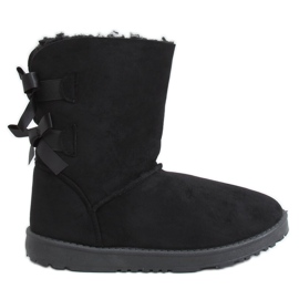 Bottes de neige avec nœuds noirs B195-1 Black