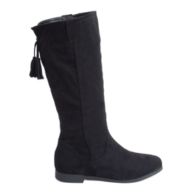 Bottines plates femme noires ST-01P Noir le noir