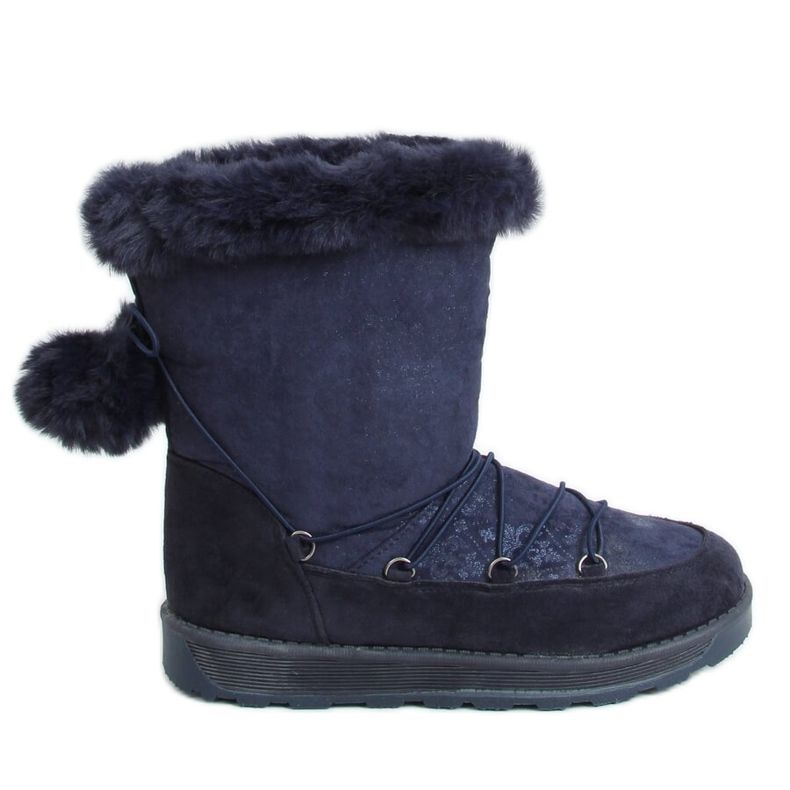 Bottes de neige bleu marine pour femmes 259