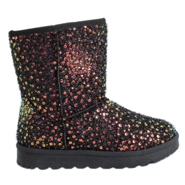 Bottes de neige irisées BL177P Gold le noir multicolore