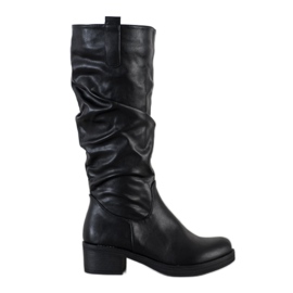 Flyfor Bottes à tiges à volants le noir
