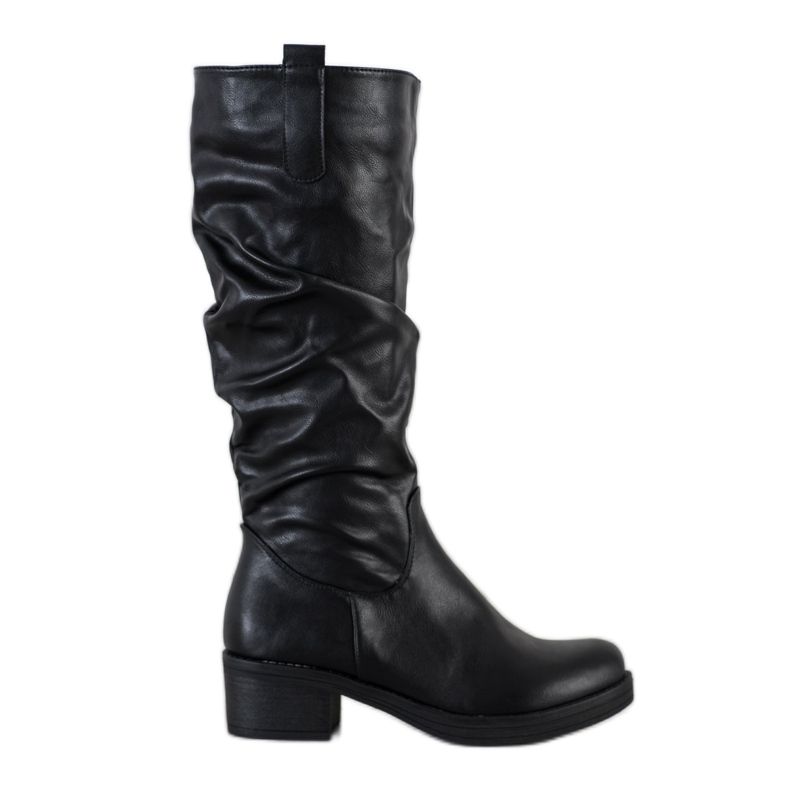 Flyfor Bottes à tiges à volants le noir