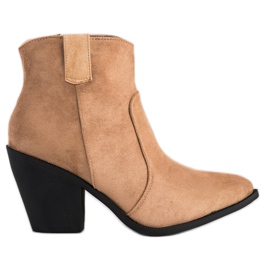 Small Swan Bottes à la mode à Spitz brun